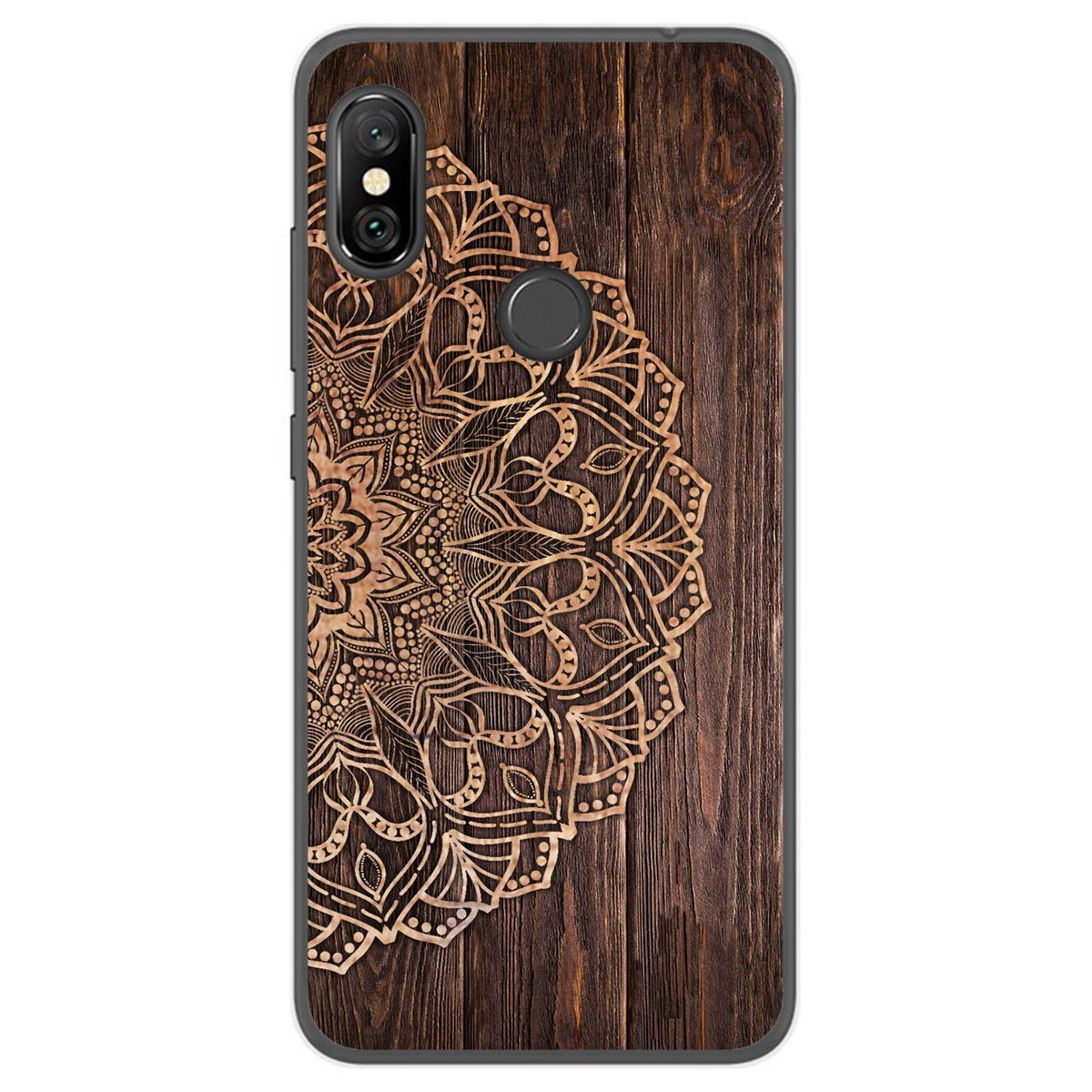 Funda Gel Tpu para Xiaomi Redmi Note 6 Pro diseño Madera 06 Dibujos