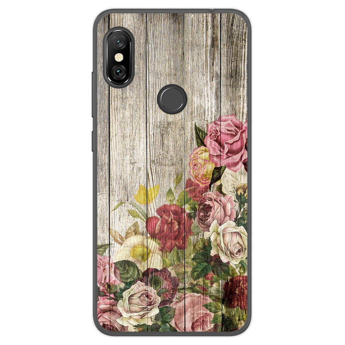 Funda Gel Tpu para Xiaomi Redmi Note 6 Pro diseño Madera 08 Dibujos