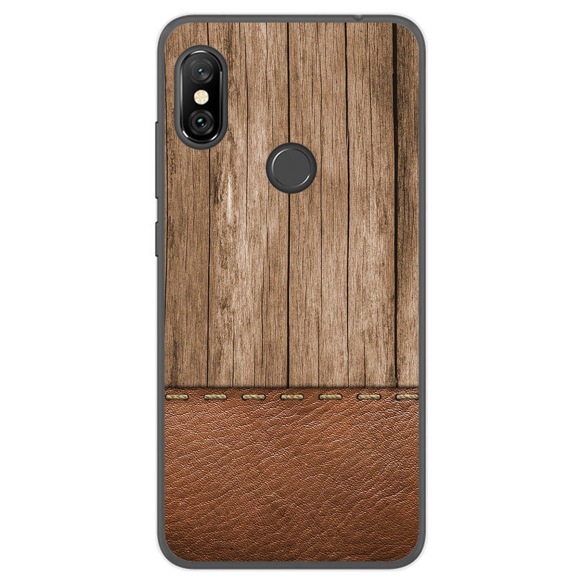 Funda Gel Tpu para Xiaomi Redmi Note 6 Pro diseño Madera 09 Dibujos