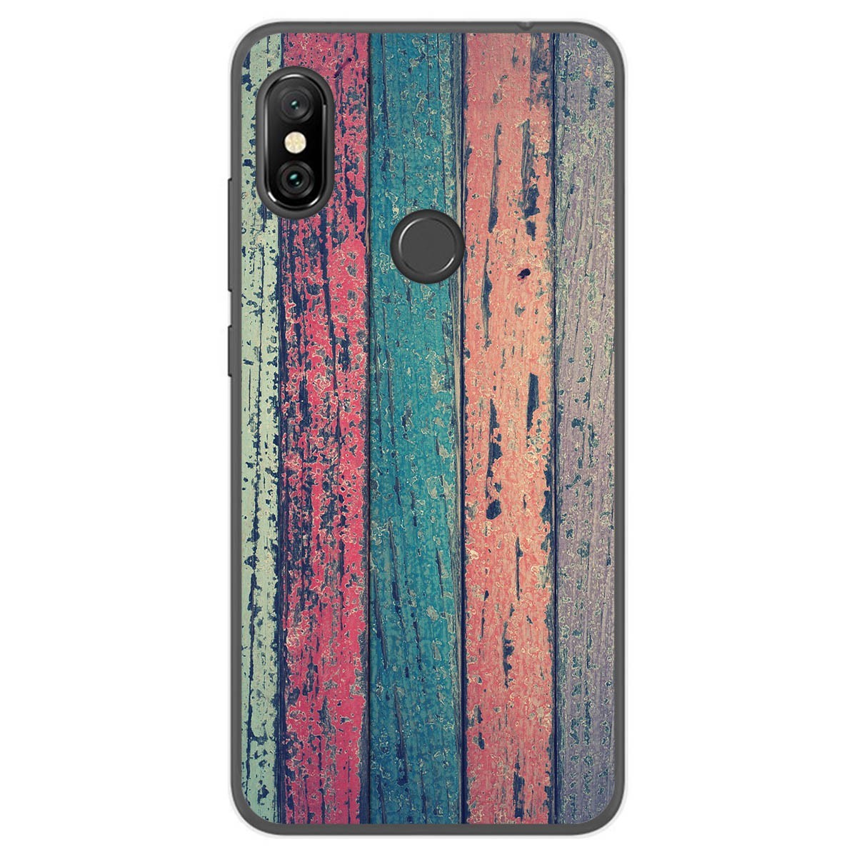 Funda Gel Tpu para Xiaomi Redmi Note 6 Pro diseño Madera 10 Dibujos