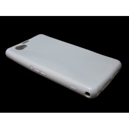 Funda Gel Tpu Sony Xperia Z1 Compact X Line Color Blanca