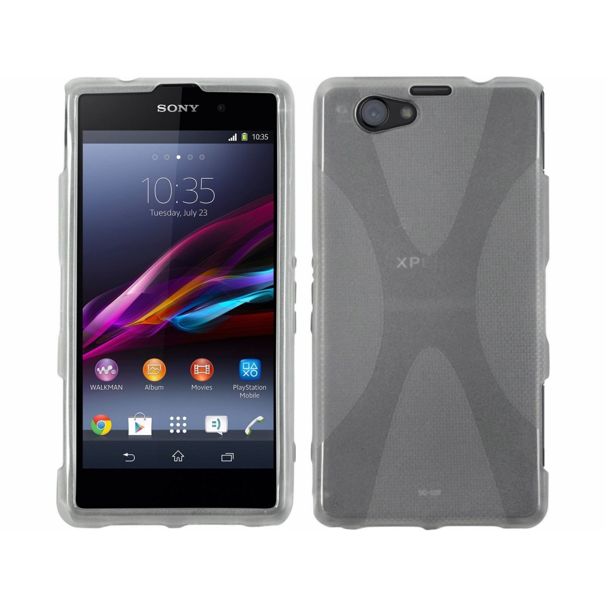 Funda Gel Tpu Sony Xperia Z1 Compact X Line Color Transparente