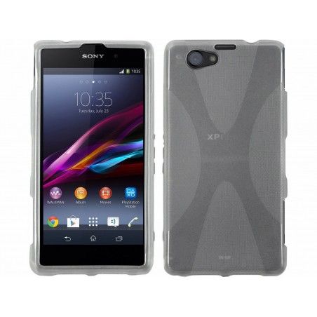 Funda Gel Tpu Sony Xperia Z1 Compact X Line Color Transparente