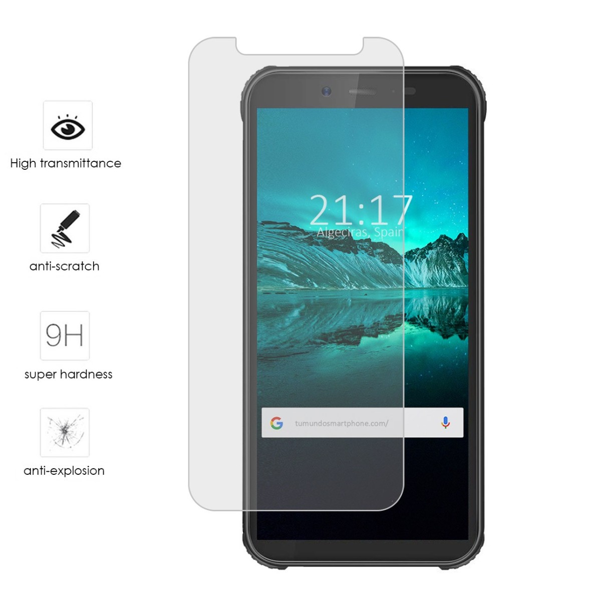 Protector Cristal Templado para Blackview Bv5500 / Bv5500 Pro Vidrio