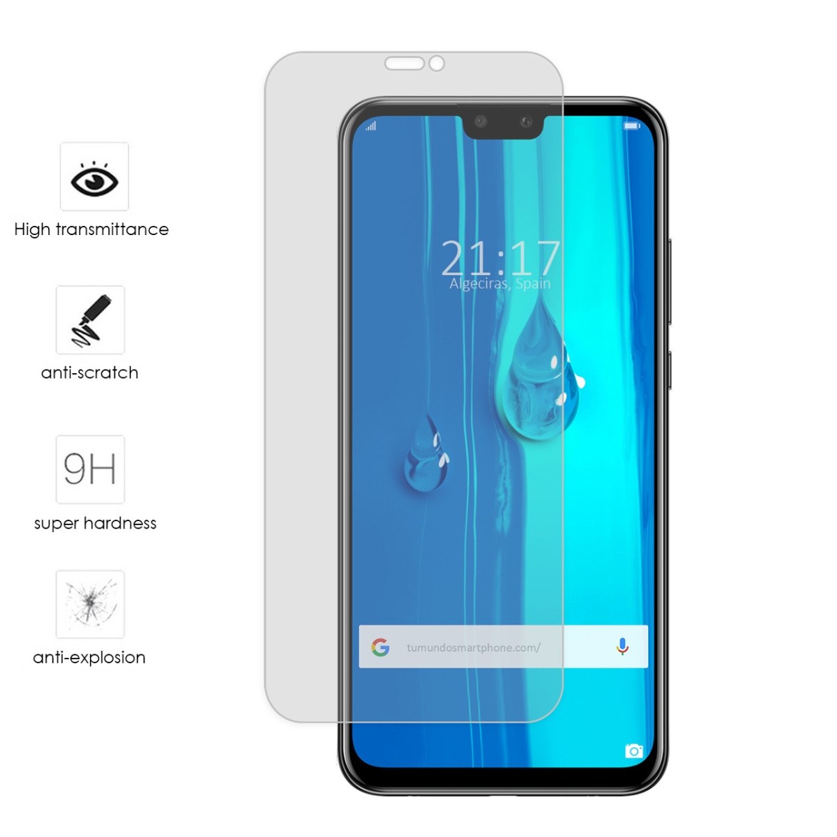 Protector Cristal Templado para Huawei Y9 2019 vidrio