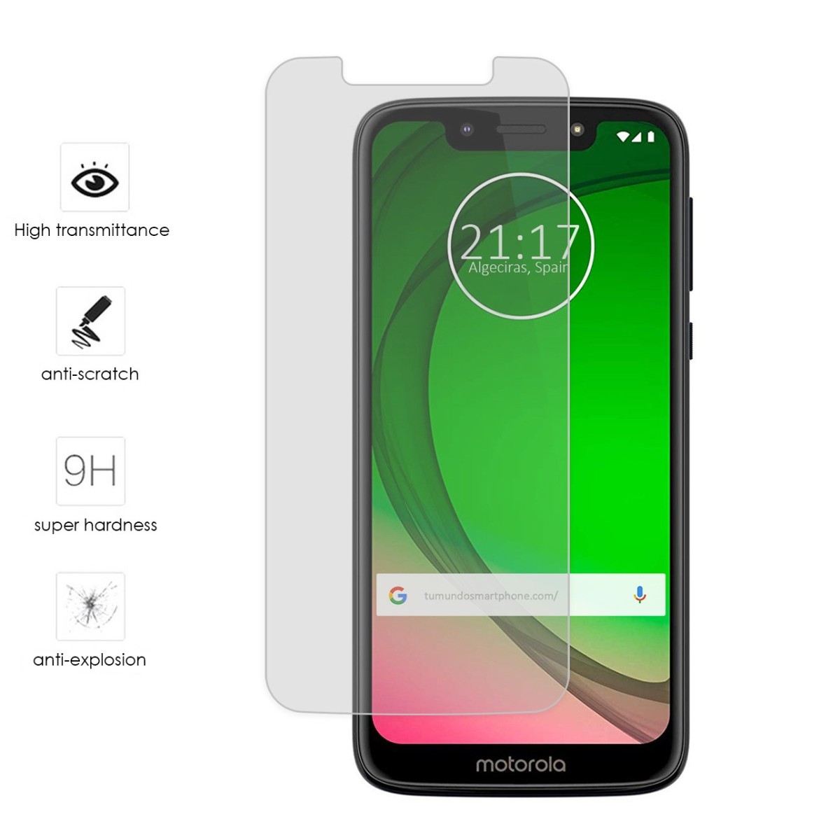 Protector Cristal Templado para Motorola Moto G7 Play Vidrio
