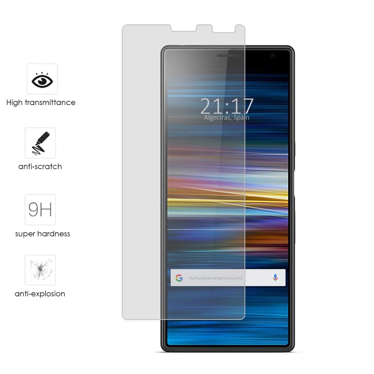 Protector Cristal Templado para Sony Xperia 10 Plus Vidrio