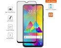 Protector Cristal Templado Completo 5D Full Glue Negro para Samsung Galaxy M20 Vidrio