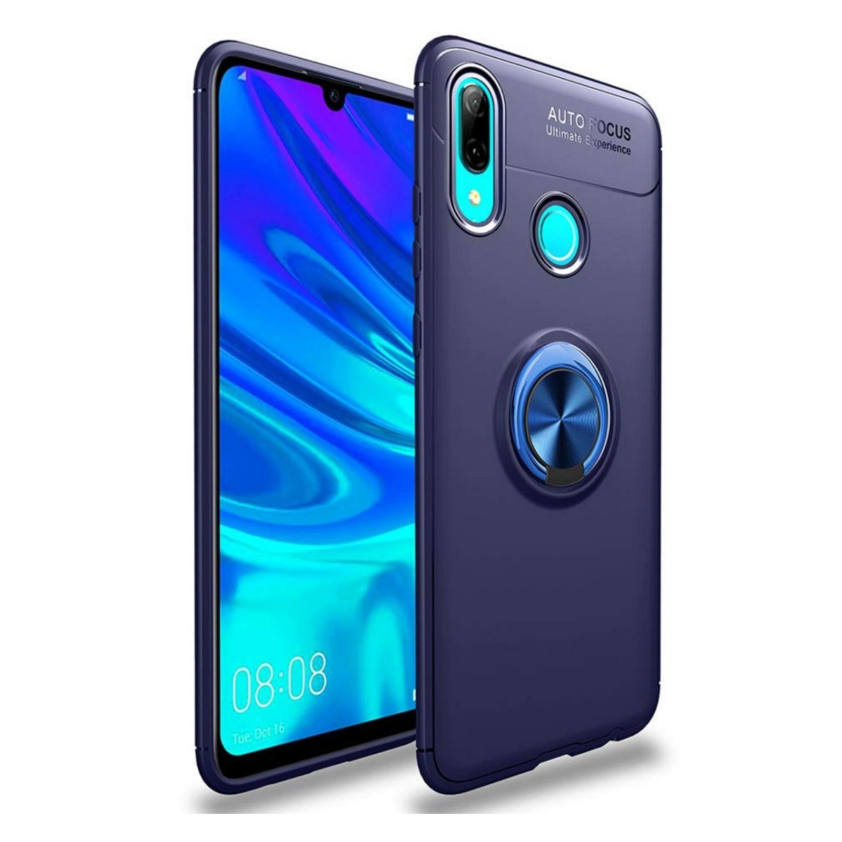 Funda Magnetica Soporte con Anillo Giratorio 360 para Huawei P Smart 2019 / Honor 10 Lite color Azul