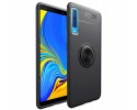 Funda Magnetica Soporte con Anillo Giratorio 360 para Samsung Galaxy A7 2018 color Negra