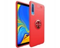Funda Magnetica Soporte con Anillo Giratorio 360 para Samsung Galaxy A7 2018 color Roja