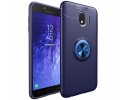 Funda Magnetica Soporte con Anillo Giratorio 360 para Samsung Galaxy j4+ Plus color Azul