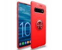 Funda Magnetica Soporte con Anillo Giratorio 360 para Samsung Galaxy S10 Plus color Roja