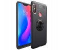 Funda Magnetica Soporte con Anillo Giratorio 360 para Xiaomi Redmi Note 6 Pro color Negra
