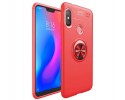 Funda Magnetica Soporte con Anillo Giratorio 360 para Xiaomi Redmi Note 6 Pro color Roja