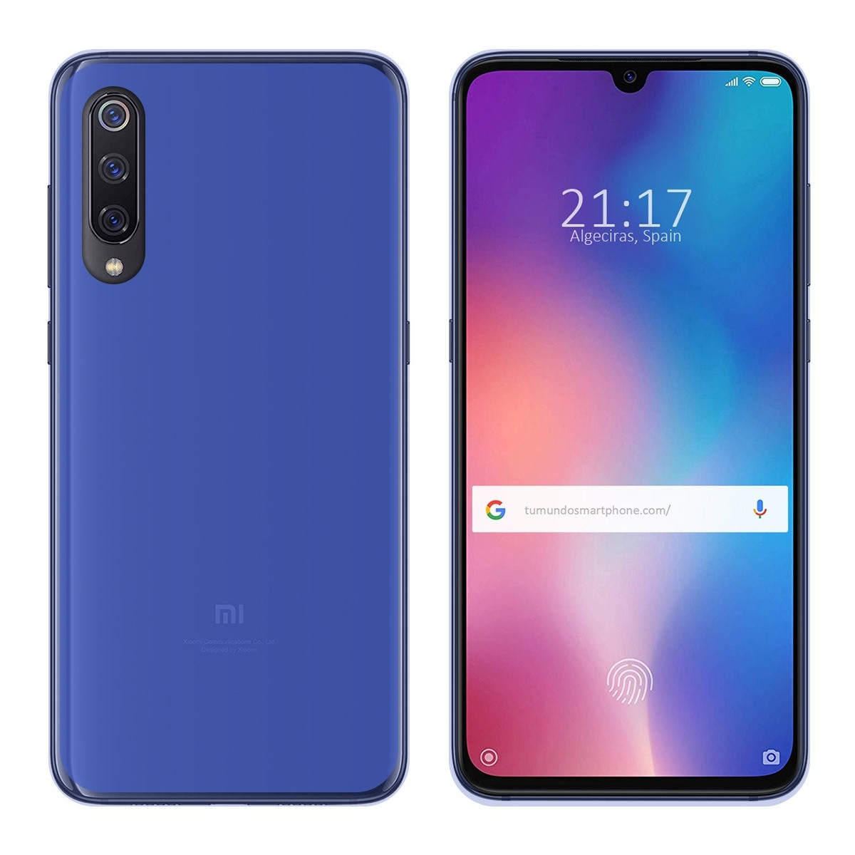 Funda Gel Tpu para Xiaomi Mi 9 Color Azul