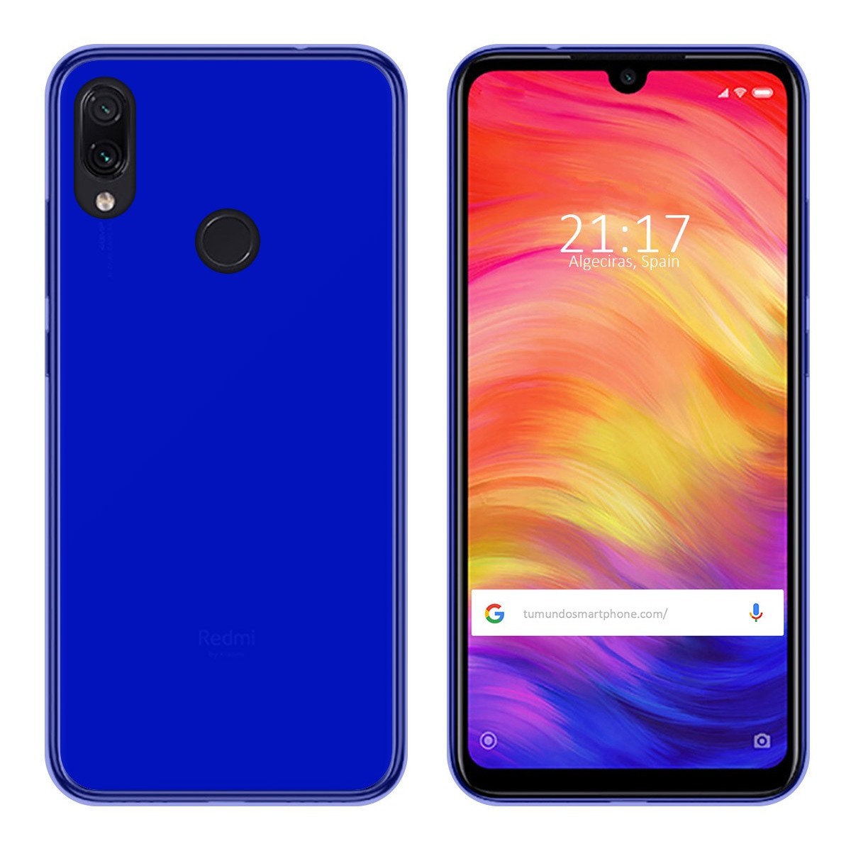 Funda Gel Tpu para Xiaomi Redmi Note 7 Color Azul