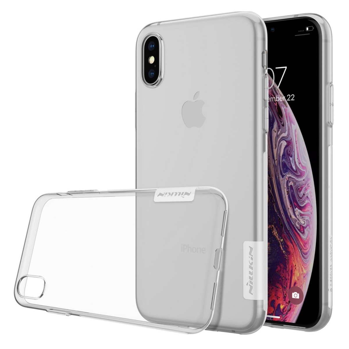 Funda Gel TPU Nillkin Nature para iPhone X/XS Color Transparente