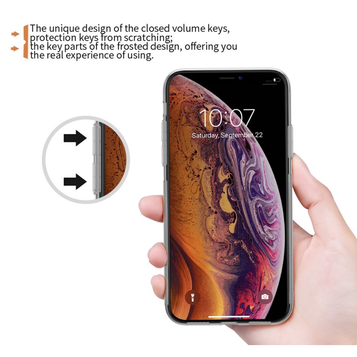 Funda Gel TPU Nillkin Nature para iPhone X/XS Color Transparente