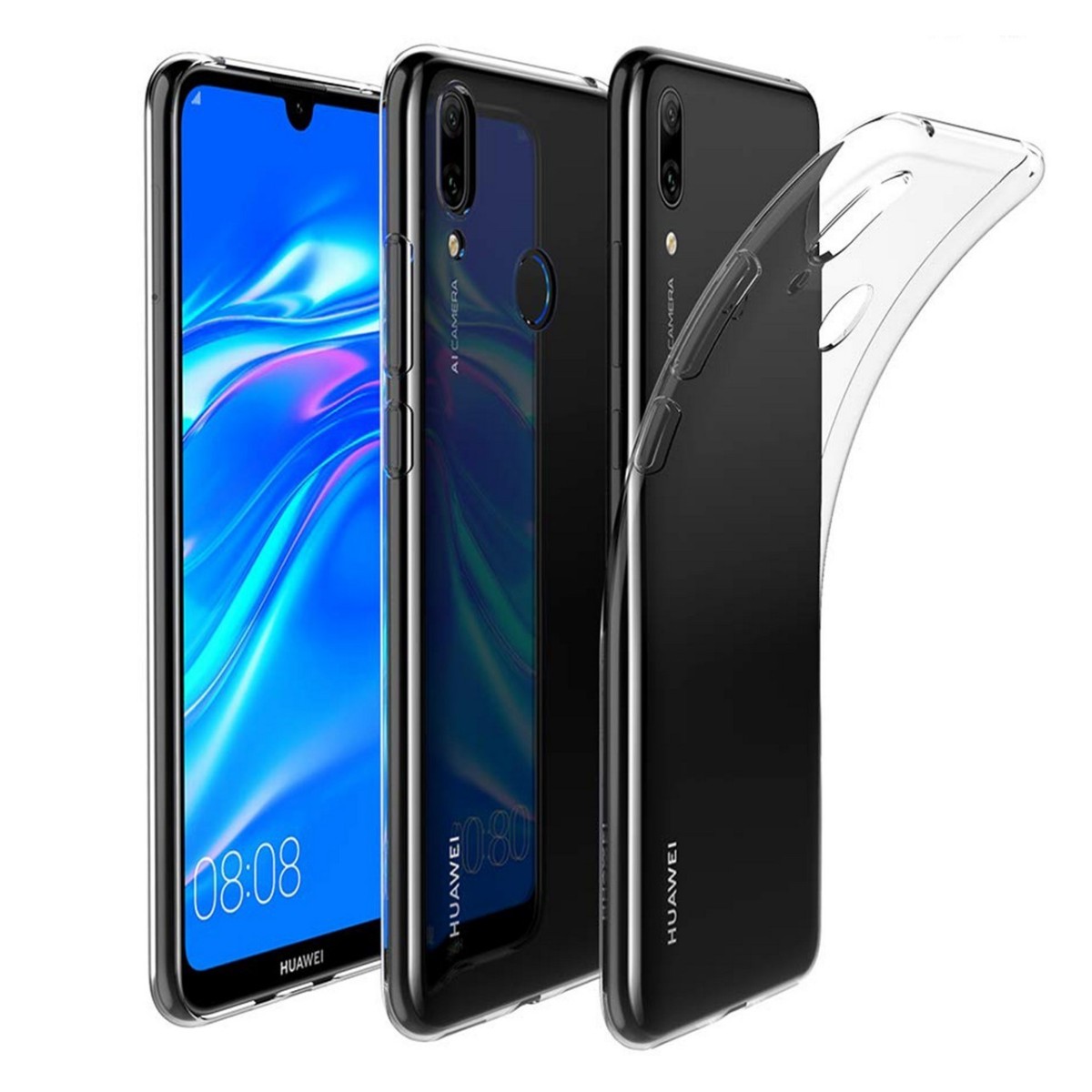 Funda Gel Tpu Fina Ultra-Thin 0,5mm Transparente para Huawei Y7 2019