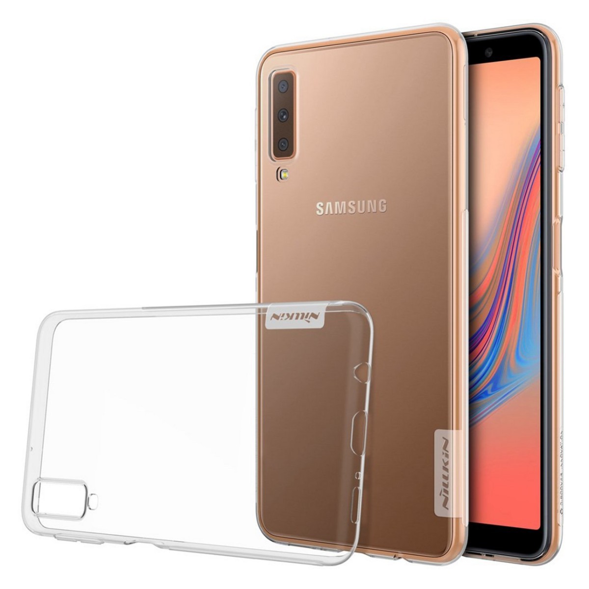 Funda Gel Tpu Nillkin Nature para Samsung Galaxy A7 (2018) color Transparente