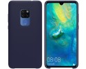 Funda Silicona Líquida Ultra Suave para Huawei Mate 20 color Azul oscura