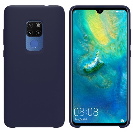 Funda Silicona Líquida Ultra Suave para Huawei Mate 20 color Azul oscura