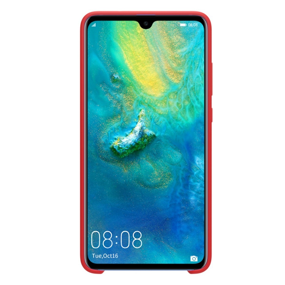 Funda Silicona Líquida Ultra Suave para Huawei Mate 20 color Roja