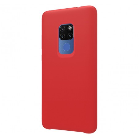 Funda Silicona Líquida Ultra Suave para Huawei Mate 20 color Roja