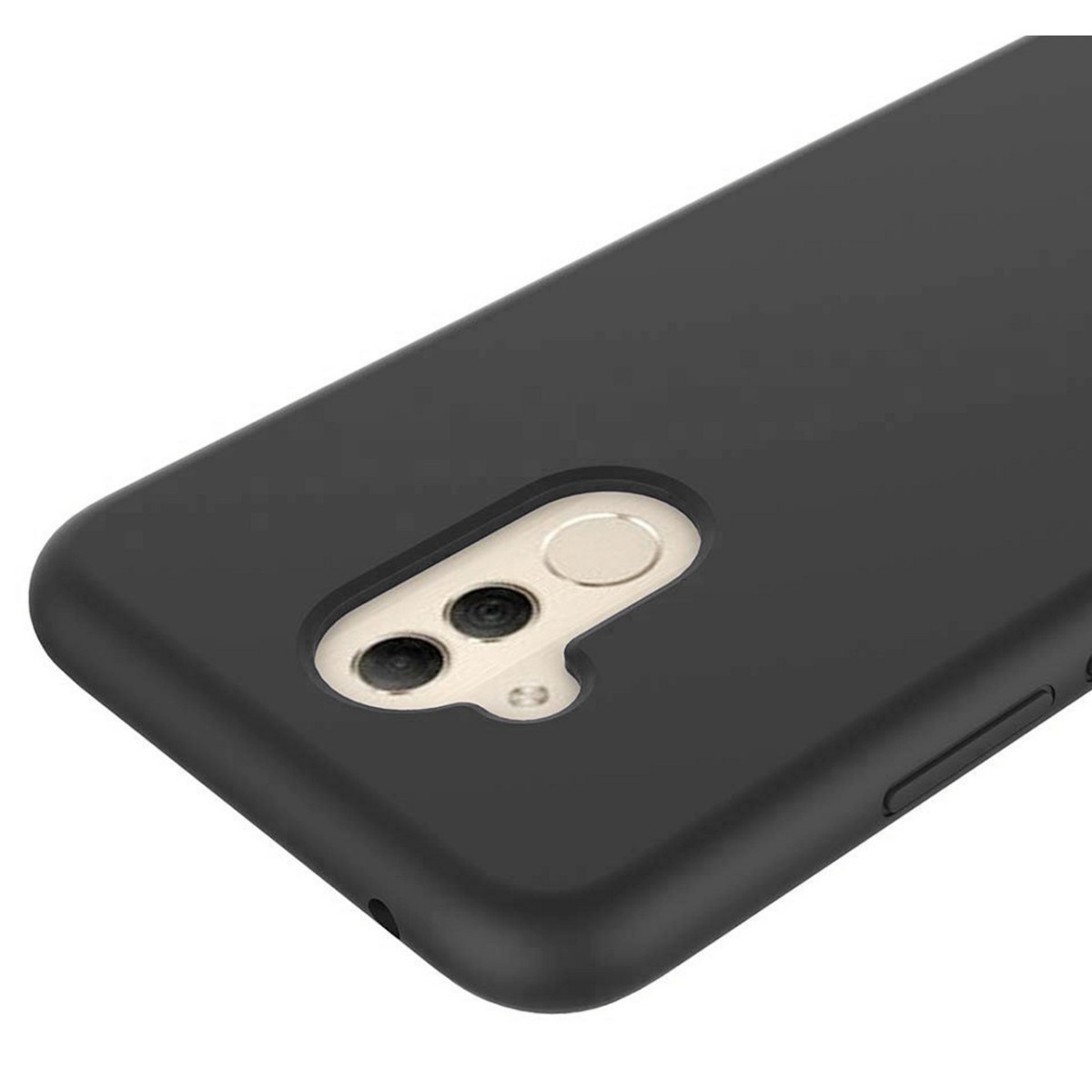 Funda Silicona Líquida Ultra Suave para Huawei Mate 20 Lite color Negra