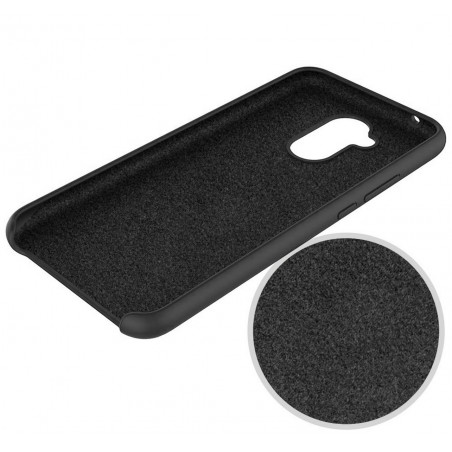 Funda Silicona Líquida Ultra Suave para Huawei Mate 20 Lite color Negra