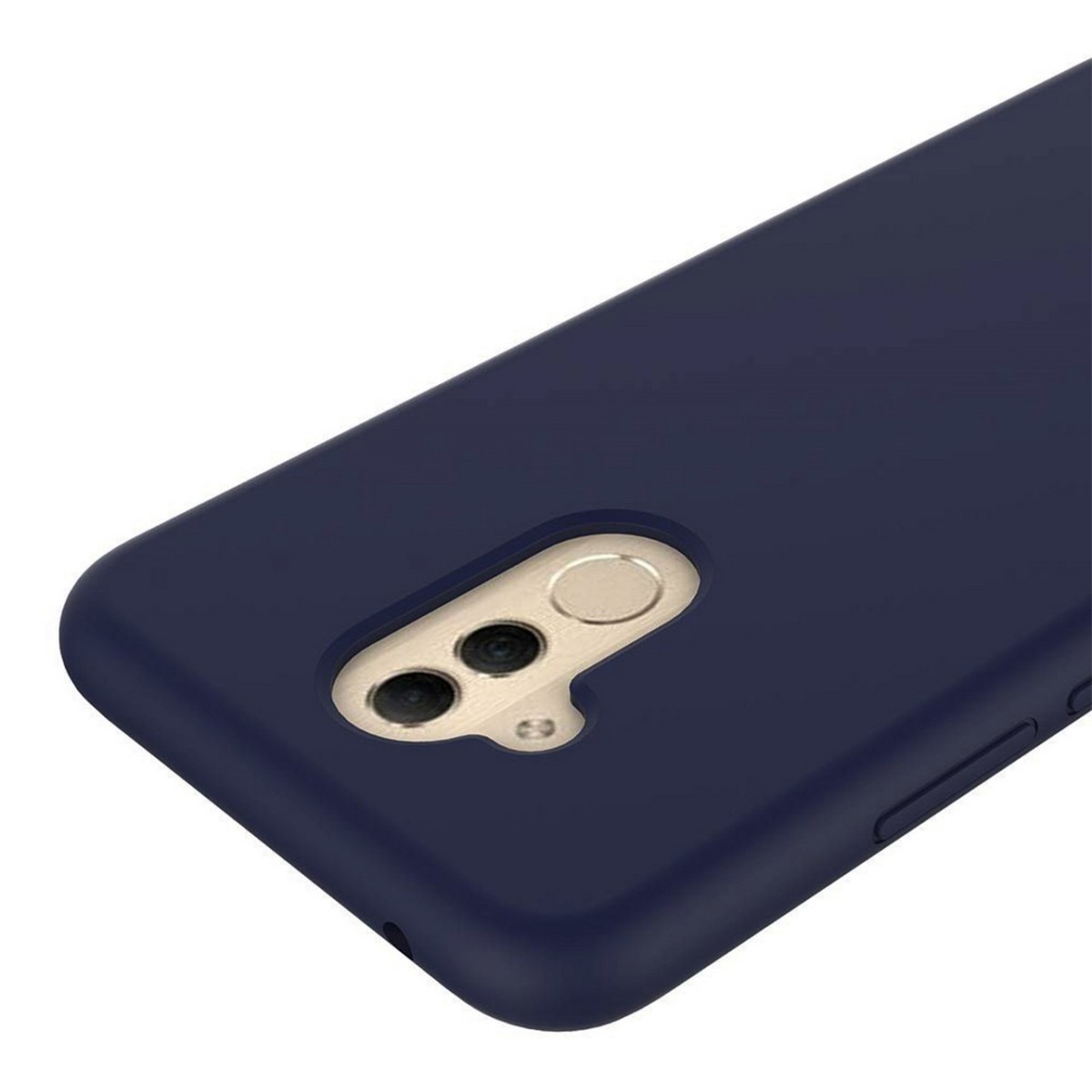 Funda Silicona Líquida Ultra Suave para Huawei Mate 20 Lite color Azul oscura