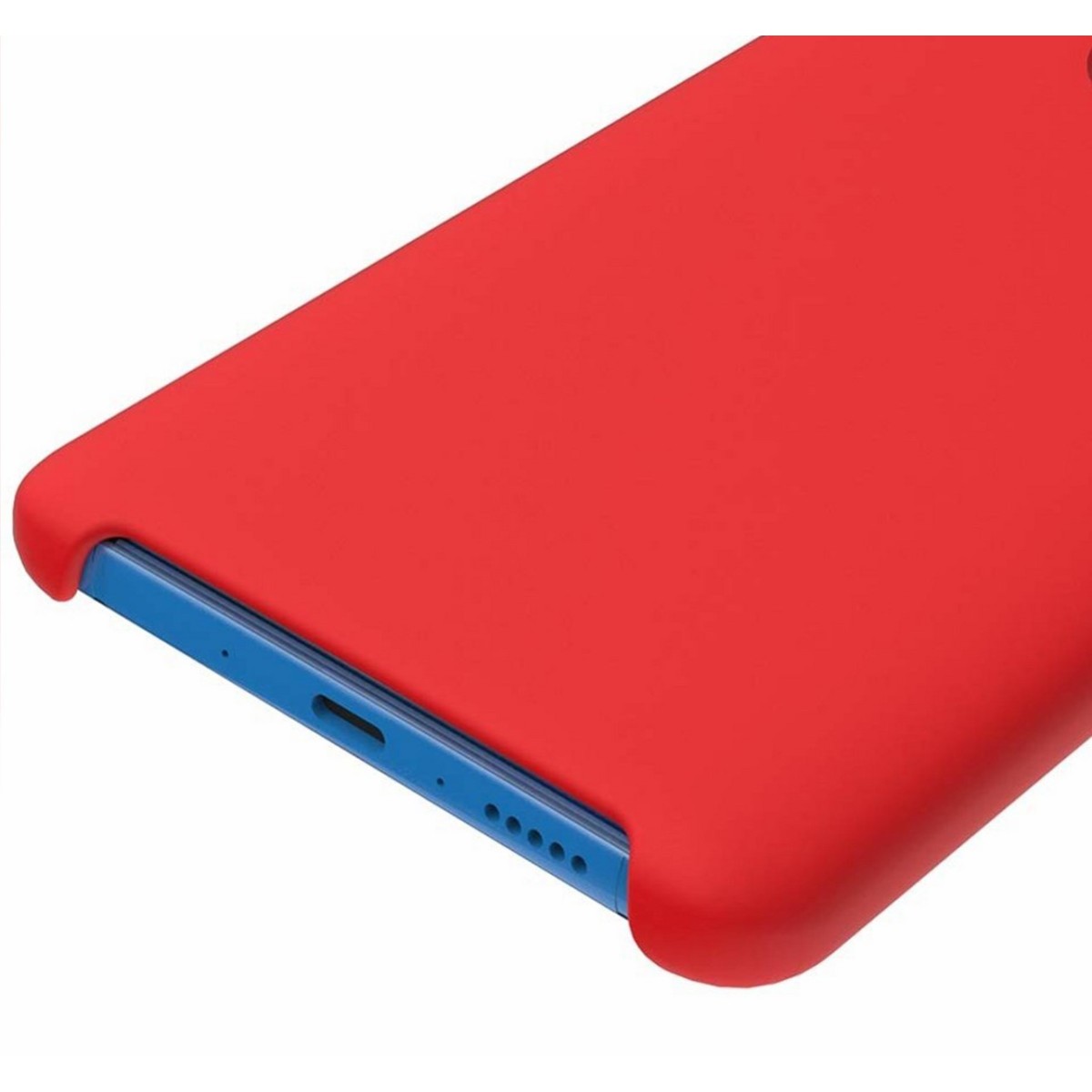 Funda Silicona Líquida Ultra Suave para Huawei Mate 20 Lite color Roja