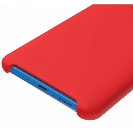 Funda Silicona Líquida Ultra Suave para Huawei Mate 20 Lite color Roja