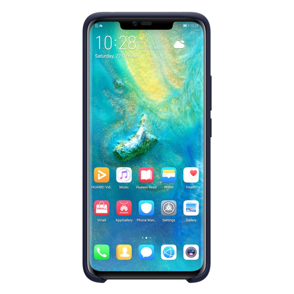 Funda Silicona Líquida Ultra Suave para Huawei Mate 20 Pro color Azul oscura