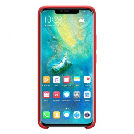 Funda Silicona Líquida Ultra Suave para Huawei Mate 20 Pro color Roja