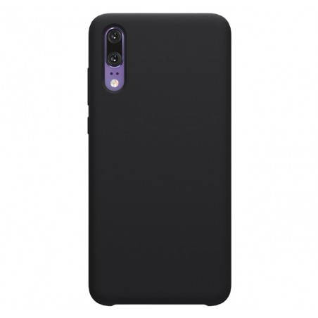 Funda Silicona Líquida Ultra Suave para Huawei P20 color Negra
