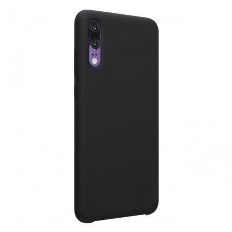 Funda Silicona Líquida Ultra Suave para Huawei P20 color Negra