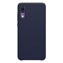 Funda Silicona Líquida Ultra Suave para Huawei P20 color Azul oscura 2
