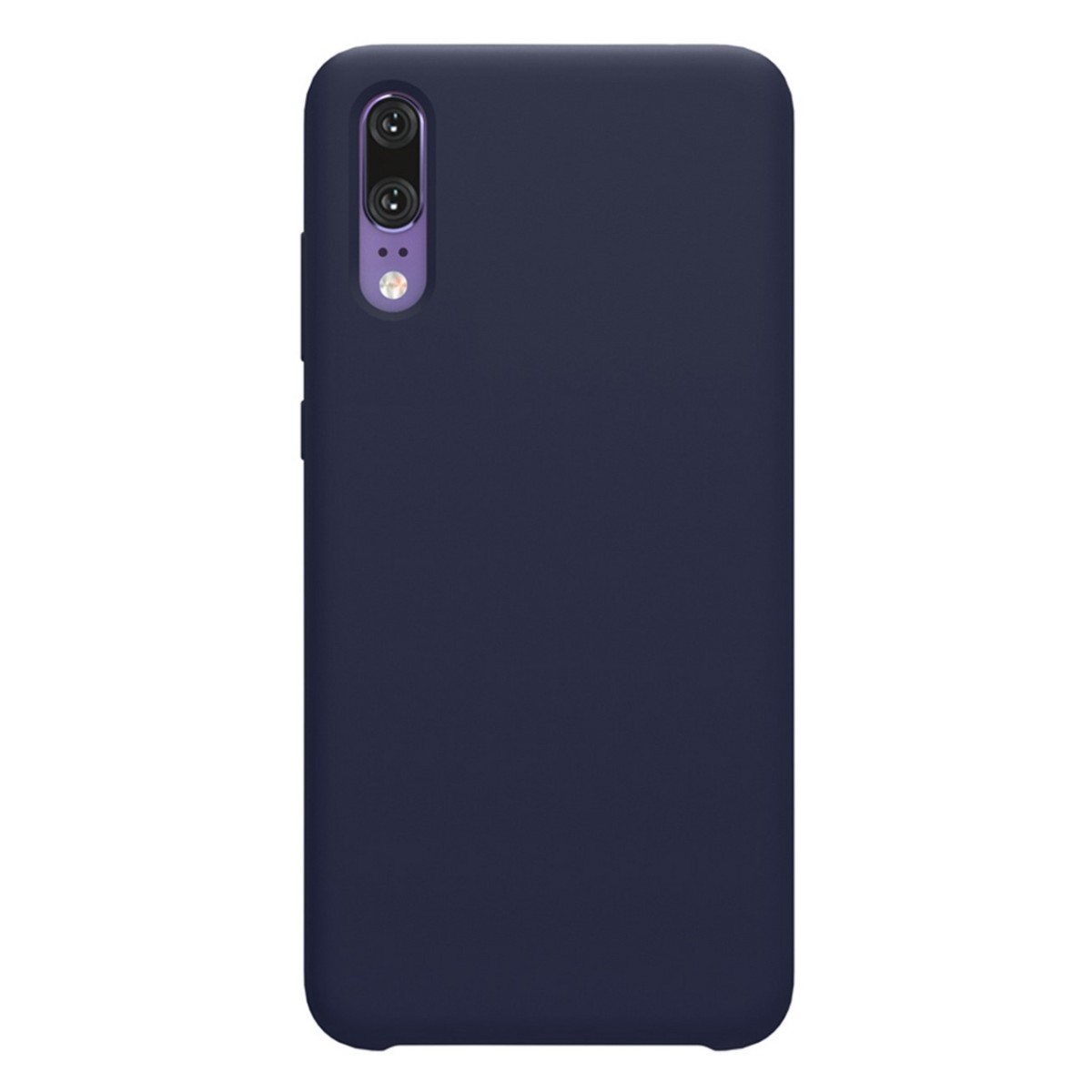 Funda Silicona Líquida Ultra Suave para Huawei P20 color Azul oscura
