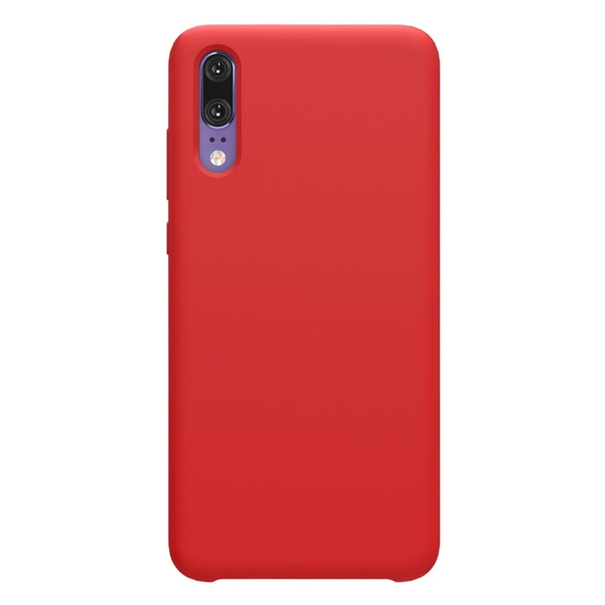 Funda Silicona Líquida Ultra Suave para Huawei P20 color Roja