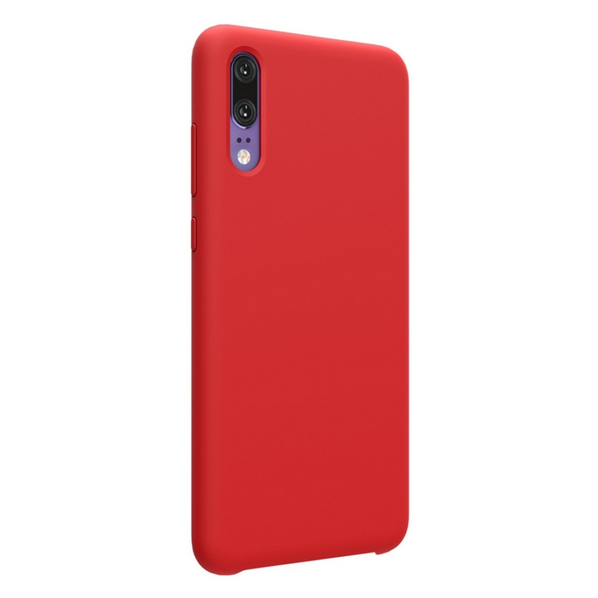Funda Silicona Líquida Ultra Suave para Huawei P20 color Roja