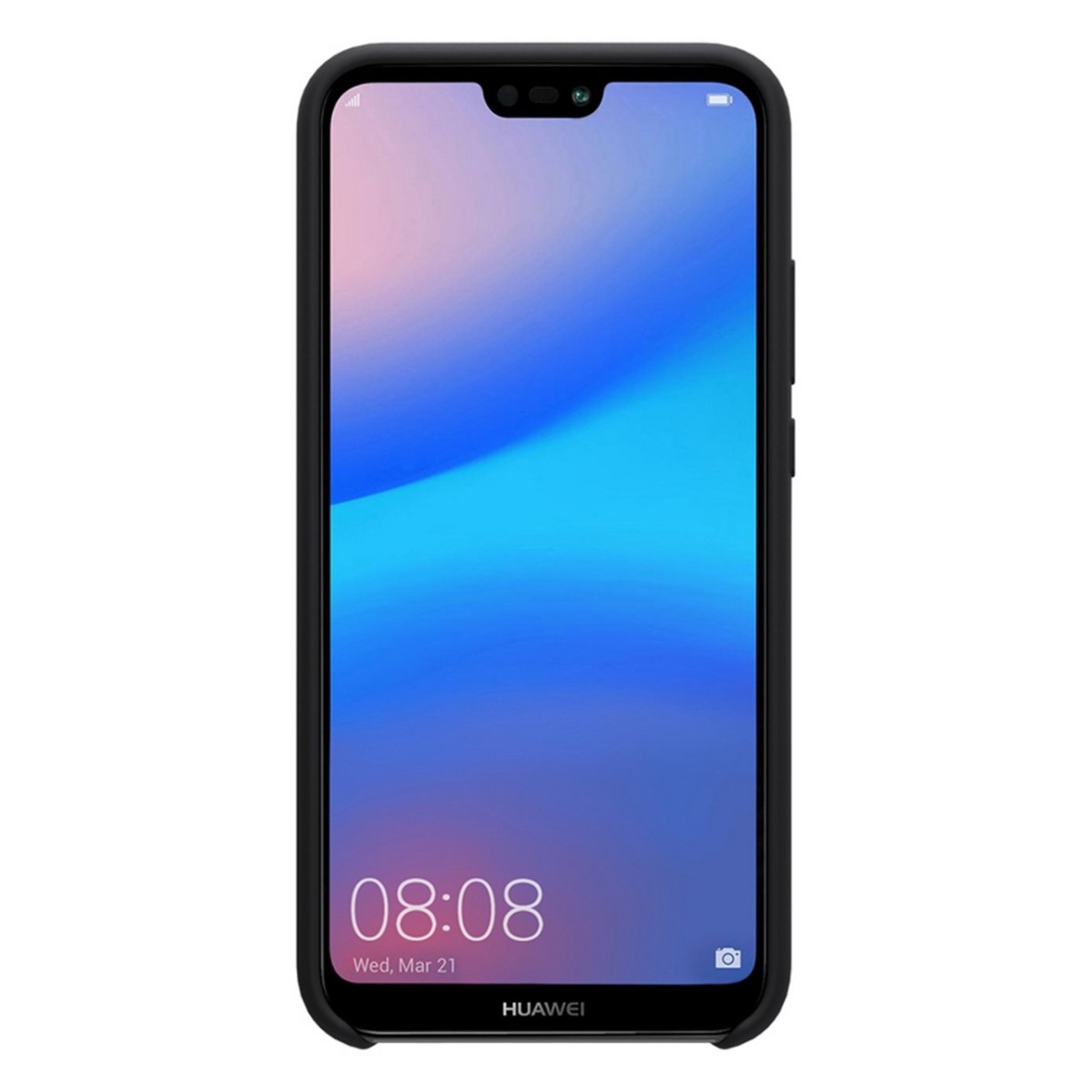 Funda Silicona Líquida Ultra Suave para Huawei P20 Lite color Negra