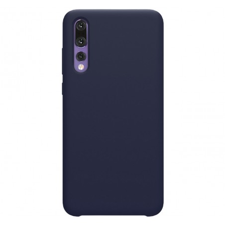 Funda Silicona Líquida Ultra Suave para Huawei P20 Pro color Azul oscura