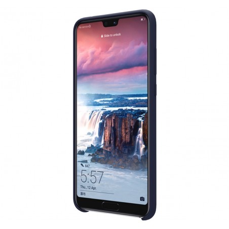 Funda Silicona Líquida Ultra Suave para Huawei P20 Pro color Azul oscura