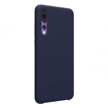 Funda Silicona Líquida Ultra Suave para Huawei P20 Pro color Azul oscura