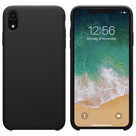 Funda Silicona Líquida Ultra Suave para Iphone Xr color Negra