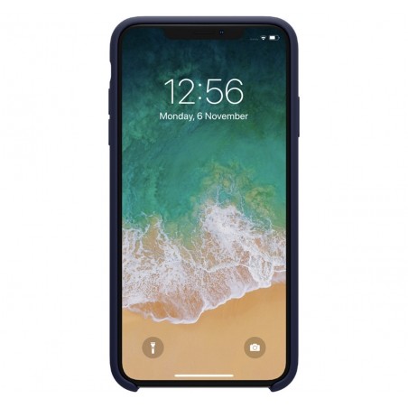 Funda Silicona Líquida Ultra Suave para Iphone X / Xs color Azul oscura
