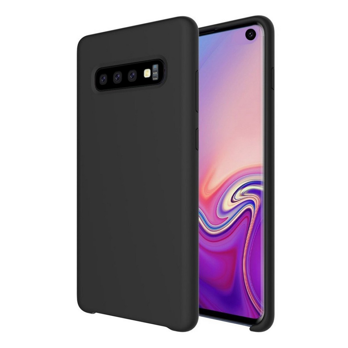 Funda Silicona Líquida Ultra Suave para Samsung Galaxy S10 color Negra
