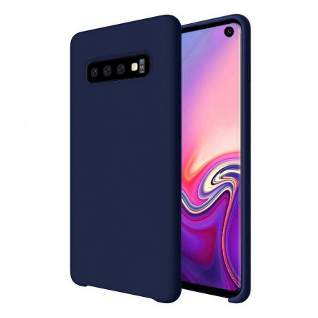 Funda Silicona Líquida Ultra Suave para Samsung Galaxy S10 color Azul oscura